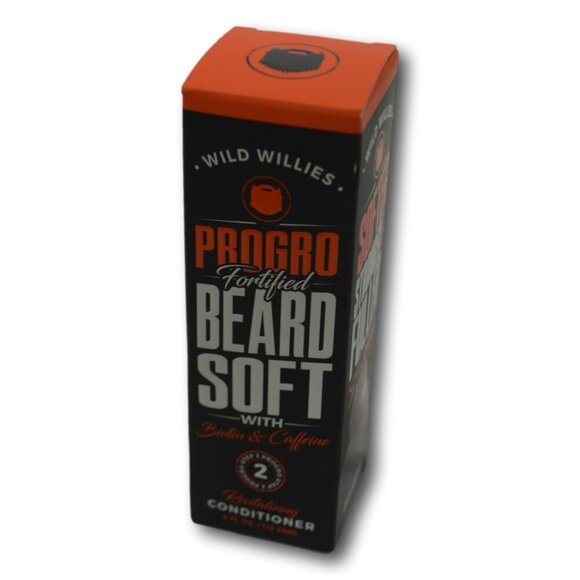 Mens Wild Willies PROGRO BEARD SOFT Biotin Caffeine Revitalizing Conditioner NIB - Picture 1 of 1